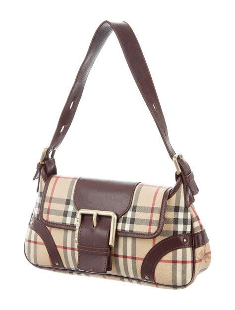 burberry super nova check pattern pvc shoulder hand bag|Burberry nova check banner bag.